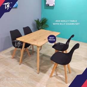 MOLLY TABLE - 70x120CM+ELLY chair 4pcs