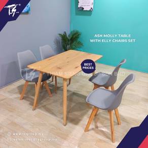 MOLLY TABLE - 70x120CM+ELLY chair 4pcs