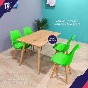 MOLLY TABLE - 70x120CM+ELLY chair 4pcs