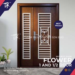 (1&1/2 Door) Flower Security Door