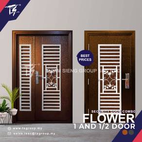 1/2 Security Door Combo Set Flower + Single door