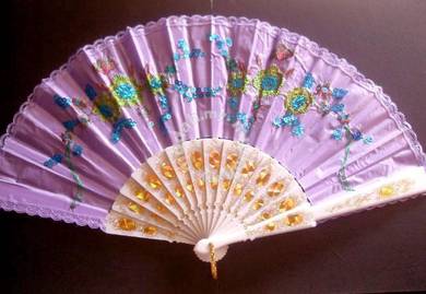 Elegant Embroidered Lace Fans