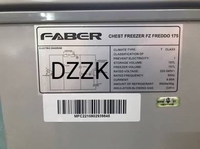 peti beku baru jenama faber 157.0liter 2022