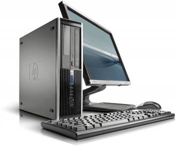 HP PC set siap 19&#34; Monitor Windows 10 Office Study