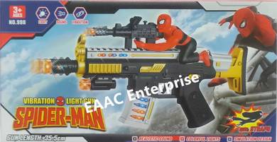Spiderman Vibration Electric Gun with Light Sound