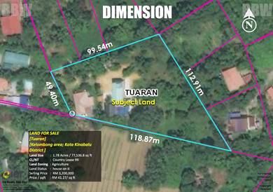 1.78 ac CL Industrial Land Tuaran Near CKS