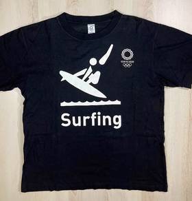 Tokyo 2020 Olympic Surfing Black Tee Used