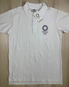 Tokyo 2020 Olympic White Collar Tee NEW