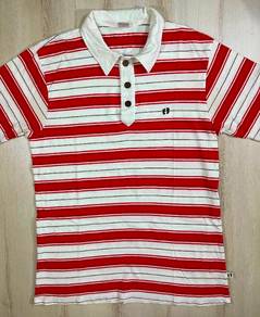 Hang Ten White Collar Tee #X3 Used