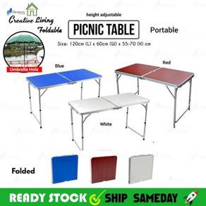 Meja lipat table foldable new 120x60cm