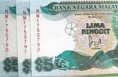 RM5 Jaffar Hussein (cross) double prefix 3 R/N
