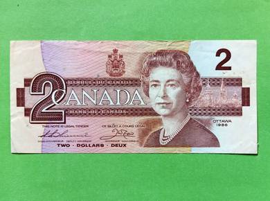 Canada 2 dollars 1986