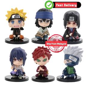6Pcs/Set Q Version Sit Naruto PVC Action Figure 6c