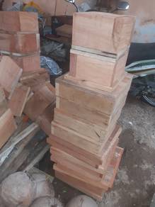 Kotak kelulut 2 lapis kayu tanpa ubat