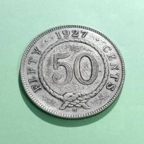 50 Cents 1927 Rajah C.V. Brooke Sarawak