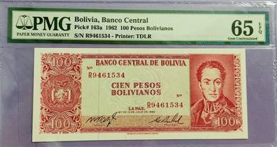 Bolivia, Bonco Central 100 Pesos Bolivianos 1962