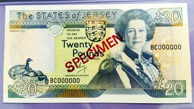Jersey, State of Jersey £20 SPECIMEN 1989 PMG66EPQ