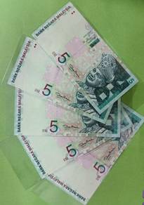 Set 5 keping RM5 siri ke-11 Zeti R/N kertas UNC