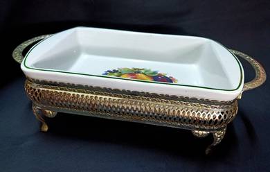 Ceramic pie dish (berlukisan buah-buahan) MAYELL