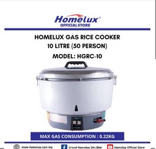 HOMELUX COMMERCIAL GAS RICE COOKER 10 LITER 60pax