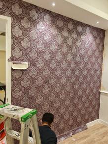 PASANG WALLPAPER l labour wallpaper install
