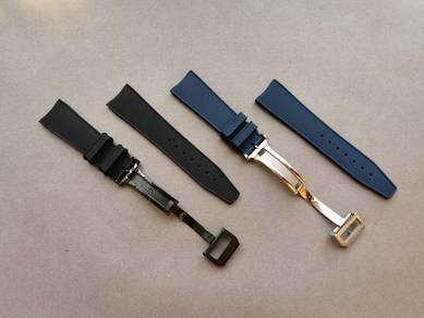 IWC 22mm Black or Blue Rubber Watch Strap