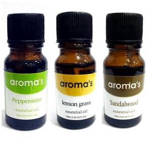 3 Fragrance oil sandalwood peppermint lemongrass