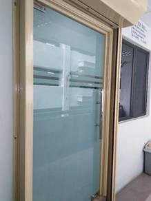 PINTU KACA GLASS DOOR l kalis pecah 12mm tebal