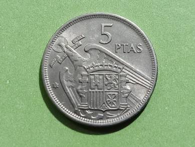 Spain 5 Ptas 1957 (kod : B2214)