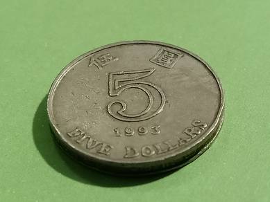 Hong Kong 5 Dollars 1993 (kod : B2218)