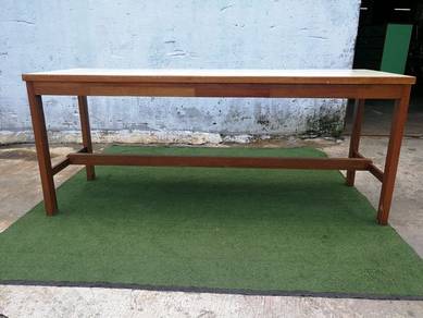 S75-AB Meja Kayu 6 ft Wooden Canteen Table