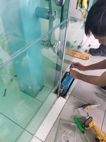 BAIKPULIH PINTU KACA ROSAK l hidraulik floor