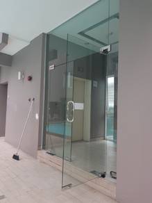INSTALL GLASS WALL 12mm l pasang dinding kaca