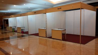 Sewa booth pameran shell scheme rental system
