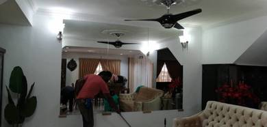 INSTALL MIRROR l pasang cermin besar tempah