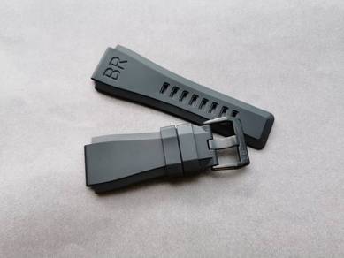 BELL & ROSS 24mm Black Rubber & Buckle Watch Strap