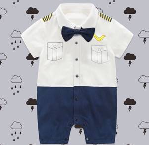 Baby Boy Mr Pilot Romper short sleeves