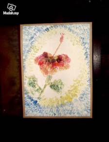 Watercolour Picture - Hibiscus