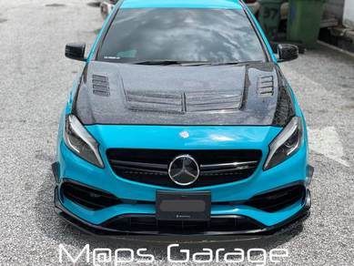 Mercedes w176 a250 a45 forged carbon bonnet hood