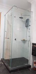 INSTALL SHOWER SCREEN GLASS l kaca mandian