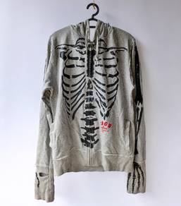 CBGB omfug underground skeleton hoodie