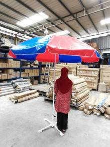 7' outdoor Hawker umbrella with stand / payung