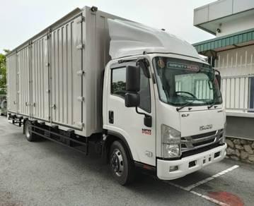 LORI BARU ISUZU NPR 17kaki boxvan bonded BDM7500kg