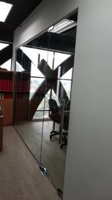 GLASS WALL 12mm TEBAL  tempered glass dinding kaca