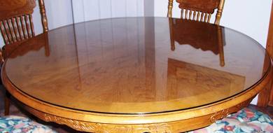 TABLE GLASS TOP l kaca alas meja tebal jernih