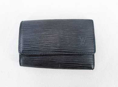 Louis Vuitton Black Epi Wallet In Men's Wallets for sale