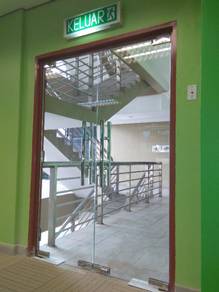 PINTU GLASS DOOR l kalis pecah l 12mm tebal clear