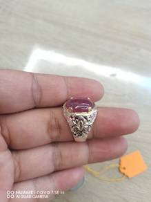 Cincin perak permata delima muzambiq 777