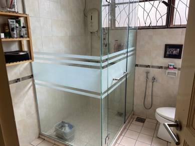 SHOWER SCREEN GLASS l kaca mandian kering install