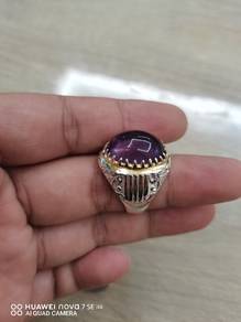 Cincin perak permata fluorite tr